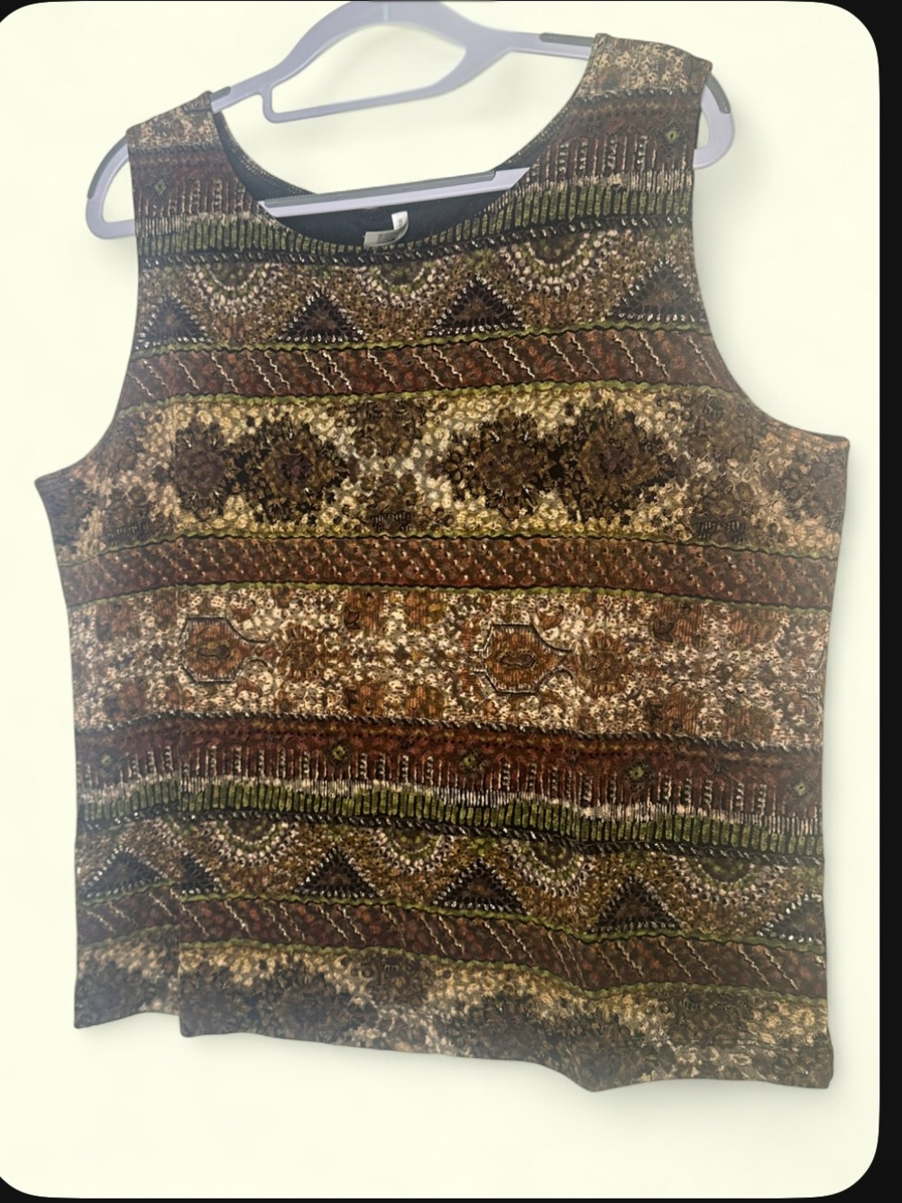 Tapestry Print Fairy Boho Artsy Sleeveless Top